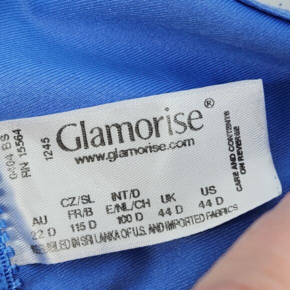 Glamorise Blue WonderWire Front Close Full Coverage Bra Size 44D - Picture 3 of 5